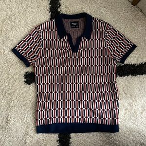 Abercrombie retro print polo